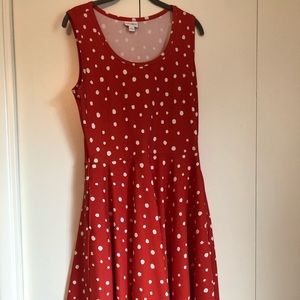 LuLaRoe Dresses - Red and white polka dot Lularoe tank dress LuLaRoe Dresses - Red and white polka dot Lularoe tank dress